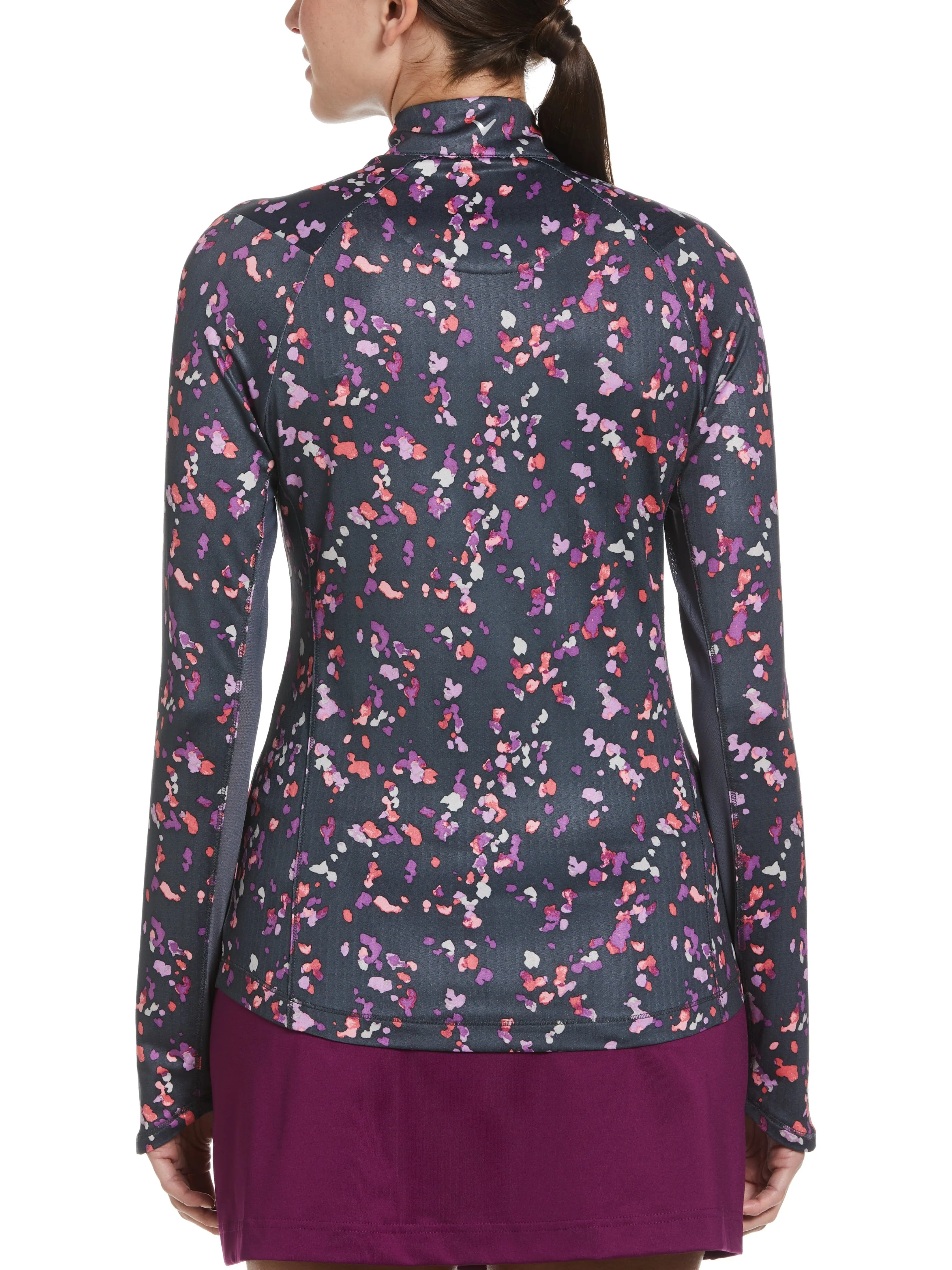 Womens Dab Print Sun Protection Golf Shirt