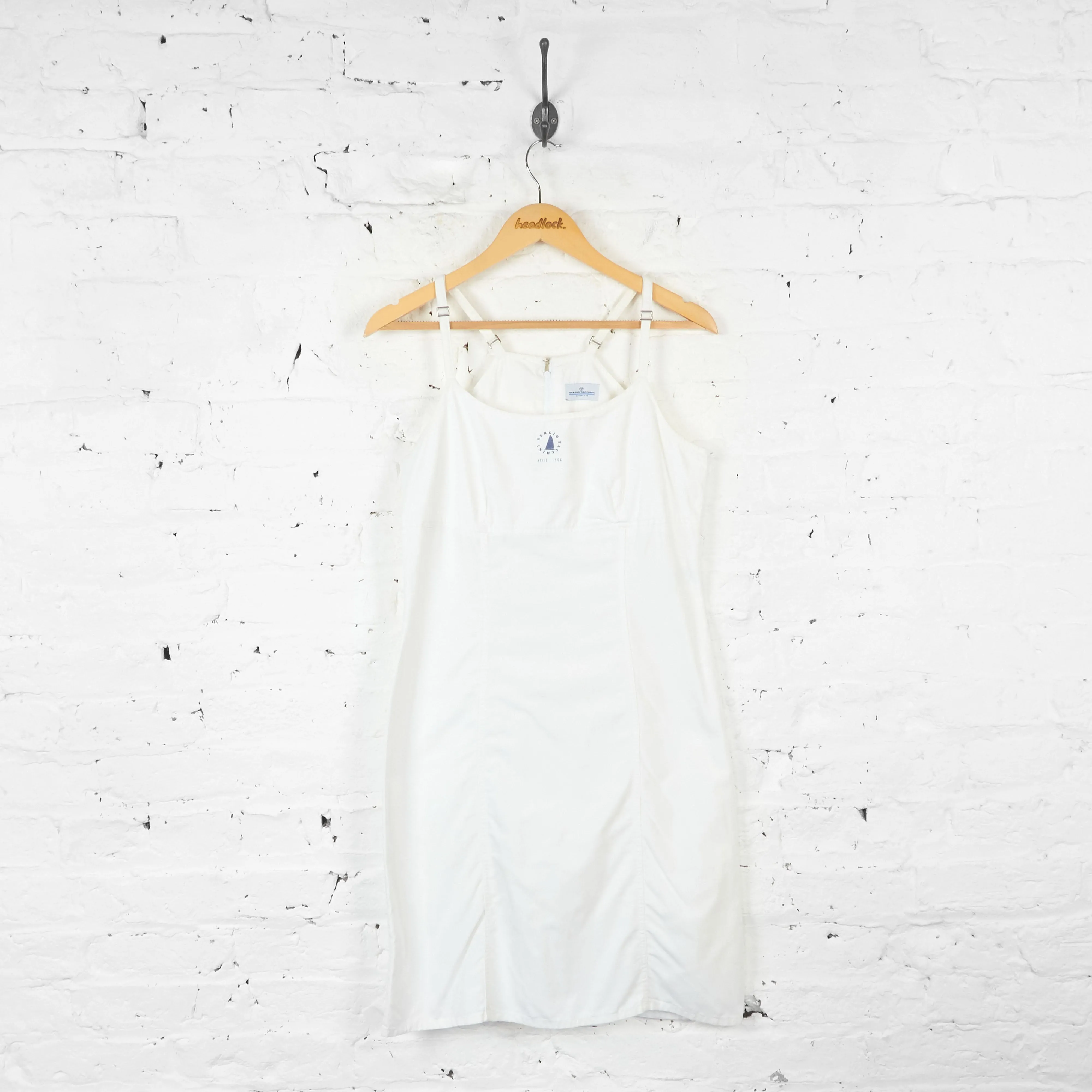 Womens Sergio Tacchini 90s Strap Dress - White - UK 8