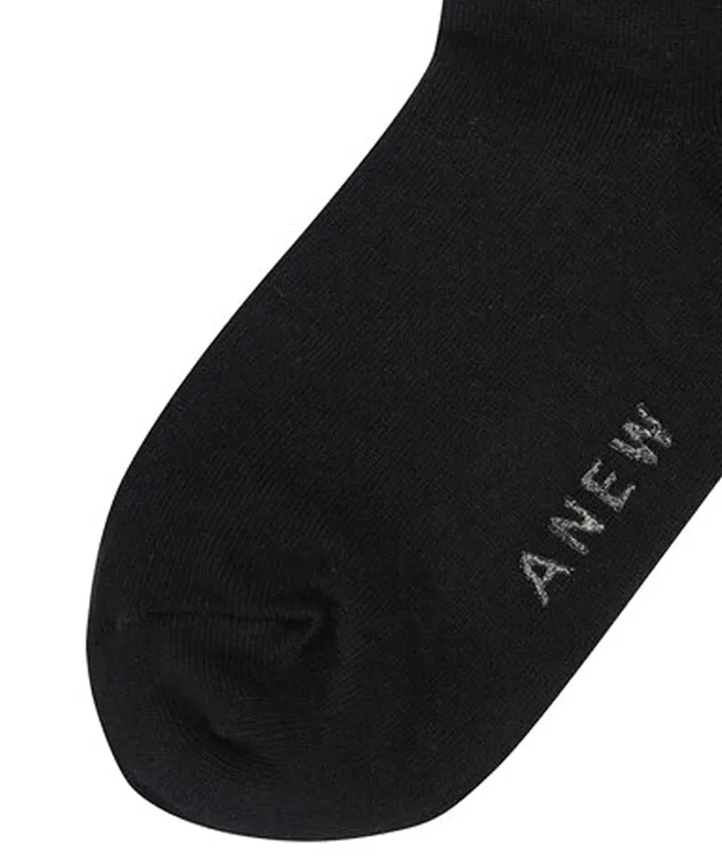 Women's Two Line Points Knee Socks - Black