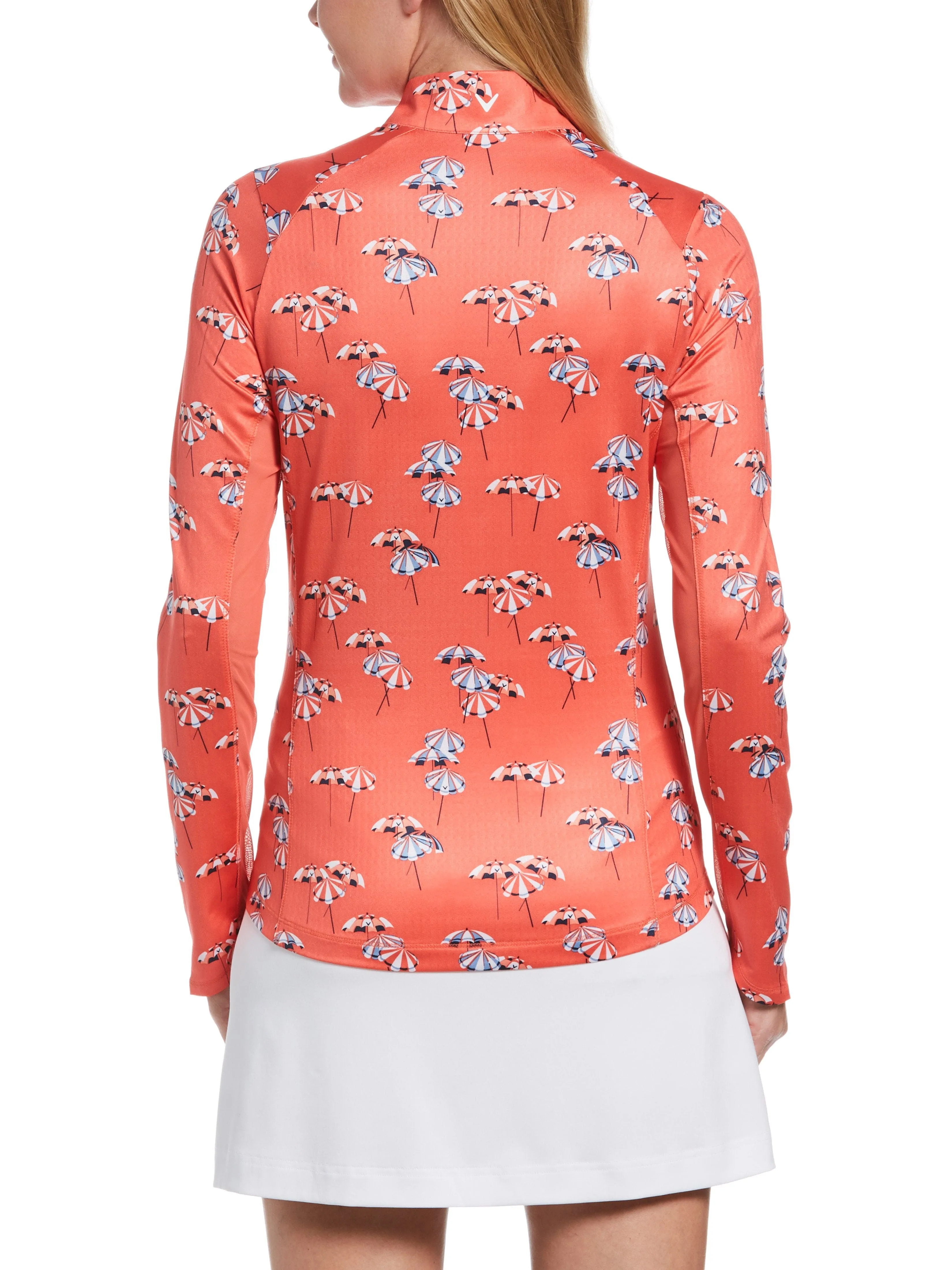 Womens Umbrella Print Sun Protection Pullover